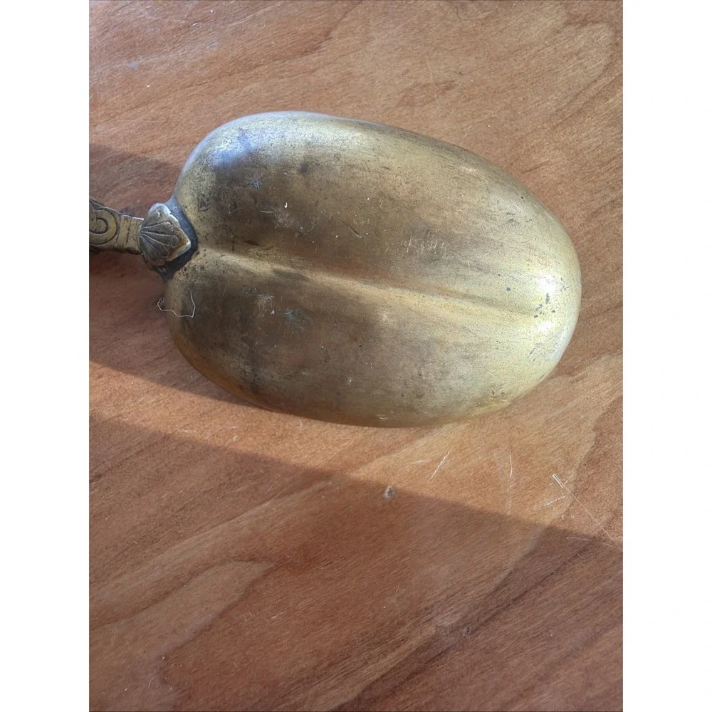 Vintage Mexican Brass Serving Spoon with‎ Jaguar / Feline Motif – 10″ Decorative